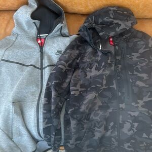 Lot of 2 Nike tech fleece zip up hoodies